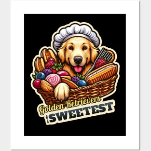 Golden Retriever Confectioner 2 Posters and Art